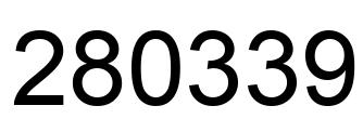 Number 280339 black image