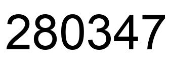 Number 280347 black image