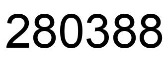 Number 280388 black image
