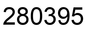 Number 280395 black image