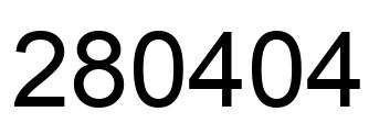 Número 280404 imagen negro