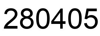 Número 280405 imagen negro