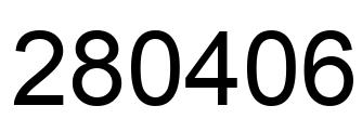 Número 280406 imagen negro