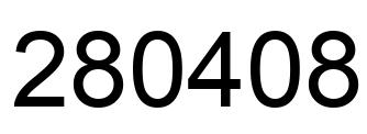 Number 280408 black image
