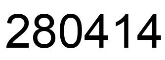 Number 280414 black image
