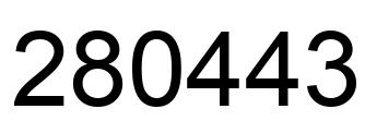 Number 280443 black image