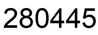 Número 280445 imagen negro