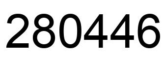 Number 280446 black image