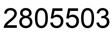 Number 2805503 black image