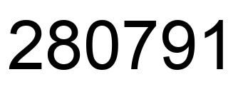 Number 280791 black image