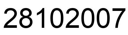 Número 28102007 imagen negro