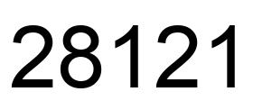 Number 28121 black image