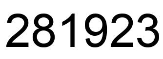 Number 281923 black image