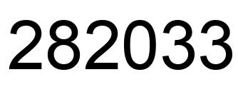 Number 282033 black image