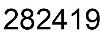 Number 282419 black image