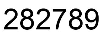 Number 282789 black image