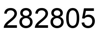 Number 282805 black image