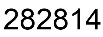 Number 282814 black image