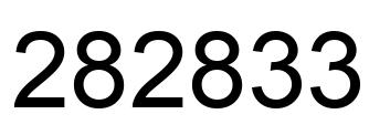 Number 282833 black image