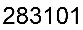 Number 283101 black image
