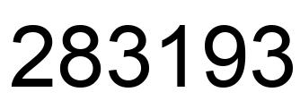 Number 283193 black image