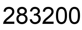 Number 283200 black image