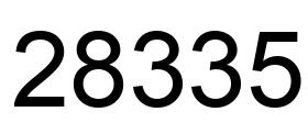 Number 28335 black image