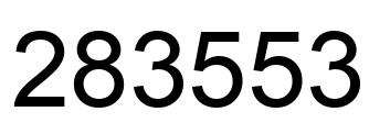 Número 283553 imagen negro