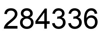 Number 284336 black image