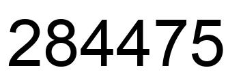 Number 284475 black image