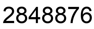 Number 2848876 black image