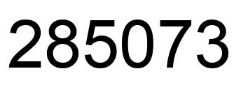 Number 285073 black image