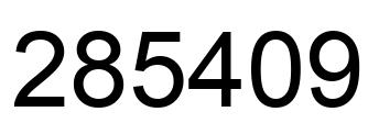 Número 285409 imagen negro