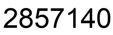 Number 2857140 black image