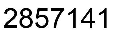 Number 2857141 black image