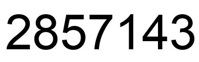 Number 2857143 black image
