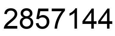 Number 2857144 black image