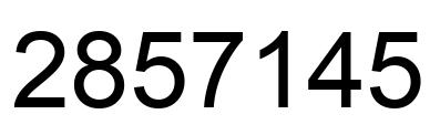 Number 2857145 black image