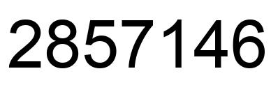 Number 2857146 black image