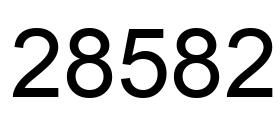 Number 28582 black image