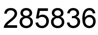Number 285836 black image