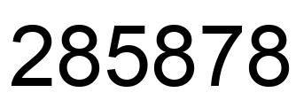 Number 285878 black image