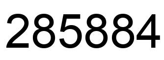 Number 285884 black image