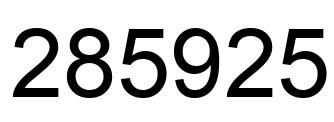 Número 285925 imagen negro