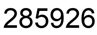Número 285926 imagen negro