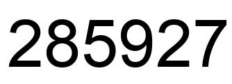 Number 285927 black image