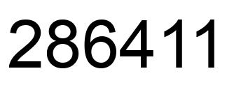 Number 286411 black image