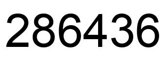 Number 286436 black image