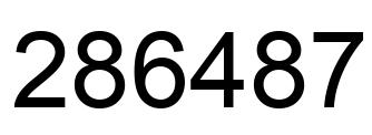 Number 286487 black image