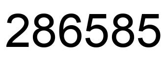 Number 286585 black image